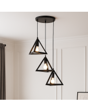 Czarna 3-punktowa lampa wisząca do kuchni LED ENKELI