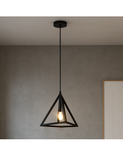 Pojedyncza lampa wisząca czarna z metalu UNA do kuchni