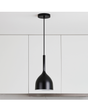 Designerska lampa wisząca do kuchni z metalowym kloszem GALLASA z regulacją wysokości