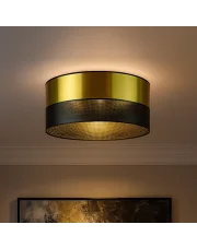 Lampa sufitowa do salonu złoto-czarna DUBAJ GLAM fi - 30 cm