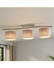 Nowoczesna 3-punktowa lampa sufitowa do salonu CARTAGENA VELUR z regulacją