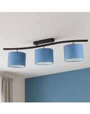 Niebieska lampa sufitowa dla dzieci CARTAGENA 3-punktowa regulowana