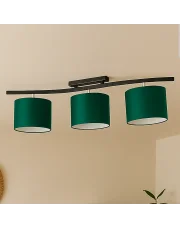 Zielona lampa sufitowa w stylu urban jungle CARTAGENA 3-punktowa regulowana