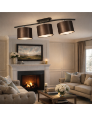 Regulowana lampa przysufitowa z abażurami CARTAGENA w klasycznym stylu