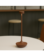 Lampka HoReCa LED bezprzewodowa DECA w kolorze corten z efektem rdzy 6 sztuk/komplet
