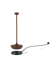 Lampka HoReCa LED bezprzewodowa DECA w kolorze corten z efektem rdzy 6 sztuk/komplet