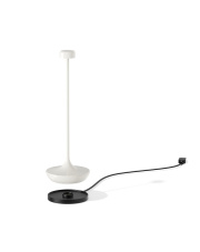 Biała lampa stołowa z akumulatorem do restauracji DECA 6 sztuk/komplet