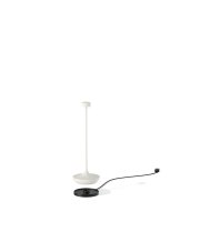 Lampa z akumulatorem do restauracji DECA ceramiczny perłowy biały