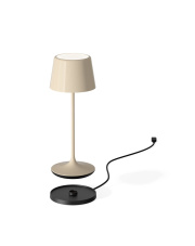 Lampka bezprzewodowa do baru LUNA 300 ceramiczny kremowy biały 6 sztuk/komplet