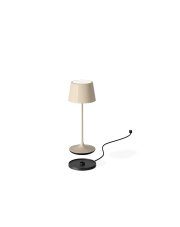 Lampka bezprzewodowa LUNA 300 ceramiczny kremowy biały