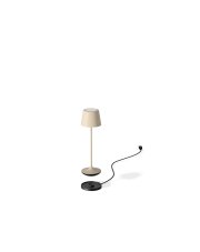 Lampka przenośna LUNA MICRO ceramiczny kremowy biały