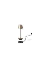 Lampka mobilna LED LUNA MICRO szczotkowany mosiądz