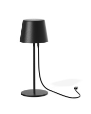 Lampka LED na stolik do restauracji PAOLA 300 w kolorze czarnym 6 sztuk/komplet