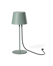 Lampka stołowa LED do hotelu PAOLA 300 zielono-szary matowy 6 sztuk/komplet