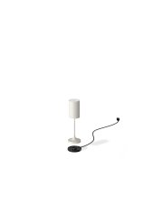 6 sztuk - Lampka przenośna LED VINO ceramiczny perłowy biały
