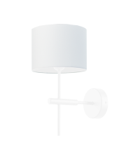 Geometryczny kinkiet do salonu PAFOS z abażurem