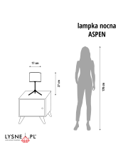 Lampa stołowa na trójnogu ASPEN w nowoczesnym stylu