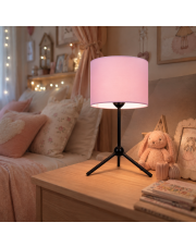 Designerska lampa stołowa dla dzieci ASPEN z abażurem jasnofioletowym