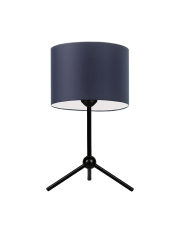 Lampka nocna mała na stolik nocny na trójnogu czarna ASPEN