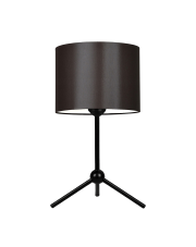 Lampka nocna tripod brązowa ASPEN dekoracyjna lampa stołowa