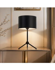 Lampka nocna czarna na trójnogu ASPEN