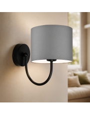 Kinkiet ścienny do przedpokoju LYON elegancka lampa z tkaninowym kloszem