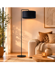 Czarna lampa stojąca boho do sypialni BOLIVIA BOHO 