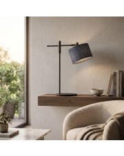 Rattanowa lampka nocna do czytania SEATTLE BOHO z regulowanym ramieniem