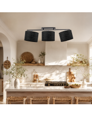 Lampa sufitowa z rattanu do salonu PARAGWAJ BOHO