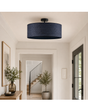 Duża lampa sufitowa rattanowa na przedpokój w stylu boho WENECJA BOHO fi - 60 cm