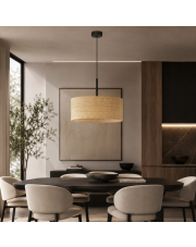 Rattanowa lampa wisząca SINTRA BOHO fi - 60 cm do salonu i jadalni z naturalnego rattanu