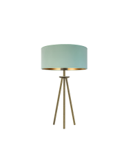 Elegancka lampka nocna ALTA VELUR na metalowym trójnożnym stelazu