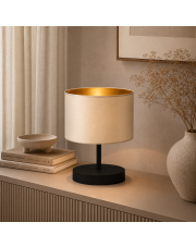 Elegancka lampka stołowa z welurowym abażurem AWINION VELUR
