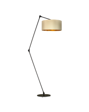 Lampa podłogowa BARI VELUR regulowana z przegubami – nowoczesna lampa stojąca z abażurem