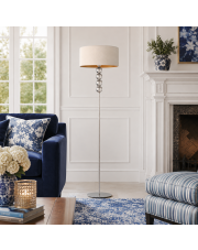 Lampa stojąca z włącznikiem nożnym BERMUDY VELUR  w stylu glamour