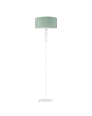 Dziecięca lampa stojąca BERMUDY VELUR z welurowym abażurem w kolorach miętowy 