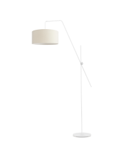 Regulowana lampa podłogowa do czytania BILBAO VELUR w kolorze bieli