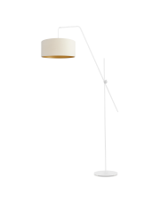 Biało złota regulowana lampa stojąca do czytania BILBAO VELUR