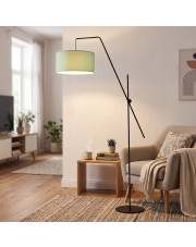 Srebrno miętowa lampa podłogowa do pokoju dziecka BILBAO BELUR