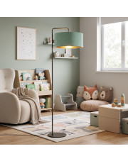 Lampa podłogowa z welurowym abażurem do pokoju dziecka BOLIVIA VELUR