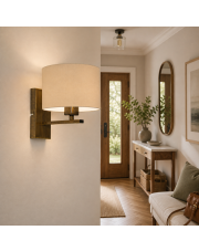 Elegancki kinkiet ścienny z abażurem w stylu modern classic ELVORA VELUR
