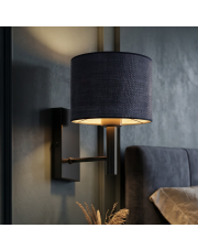 Czarna lampa ścienna boho nad łóżko TEGU BOHO