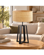 Lampa stołowa rattanowa boho THOR BOHO rattanowa lampka do salonu