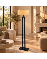 Czarno-beżowa lampa stojąca do salonu w stylu boho KALIFORNIA BOHO