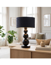 Rattanowa lampa stołowa kule HONOLULU BOHO