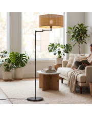 Rattanowa lampa podłogowa CANCUN BOHO z regulacją