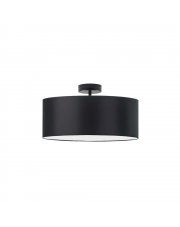 Czarny plafon sufitowy do salonu WENECJA fi - 40 cm - kolor czarny