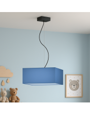 Niebieska lampa wisząca do pokoju chłopca o geometrycznym kształcie SANGRIA - kolor niebieski
