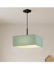 Miętowa lampa wisząca do salonu LED BOGOTA - kolor miętowy