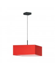 Lampa wisząca BOGOTA z kwadratowym abażurem - kolor czerwony